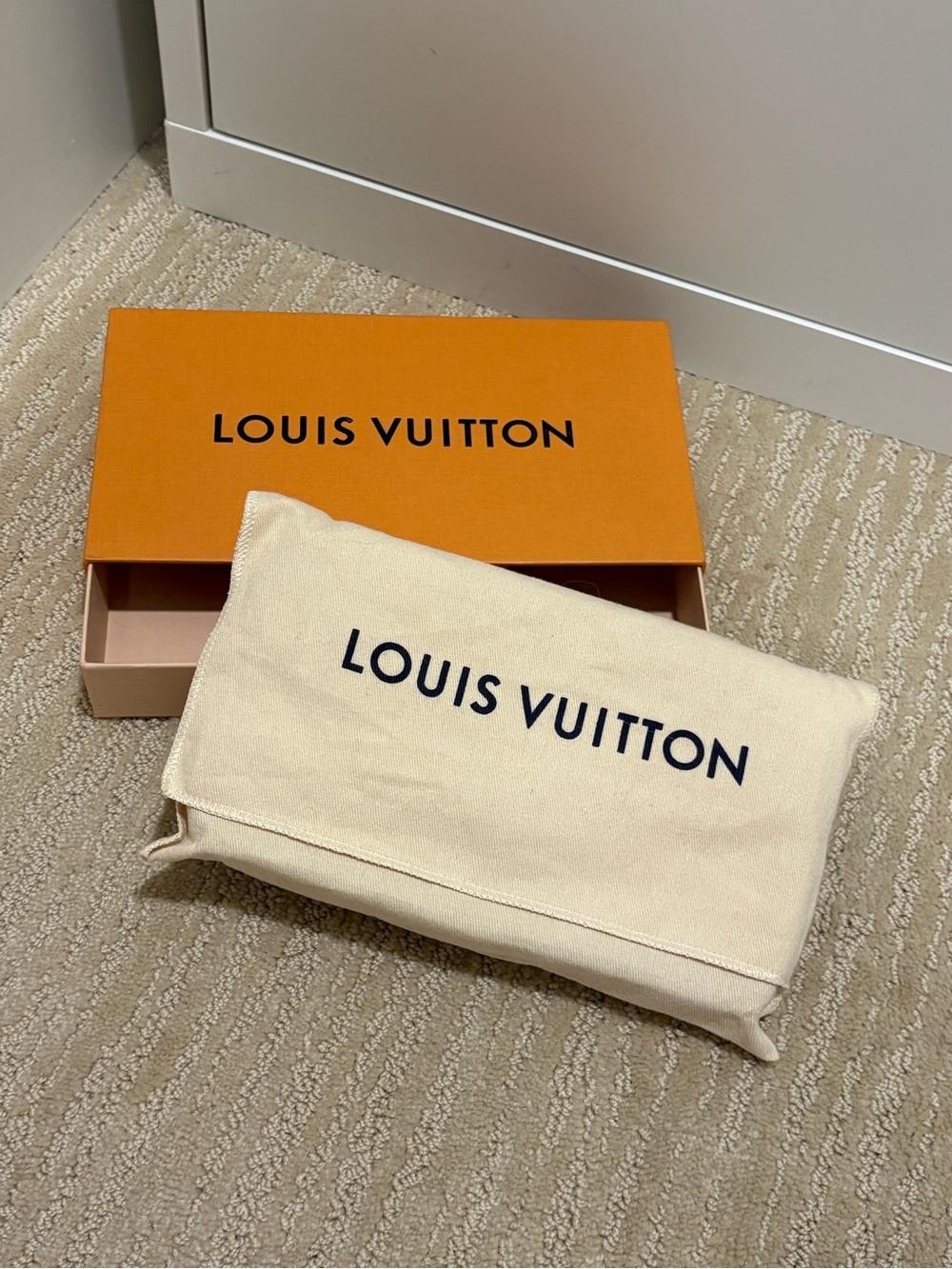 Louis Vuitton Taupe Embossed Monogram Envelope Clutch - Picture 2 of 6